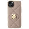 DKNY DKHCP14SPQDSLE iPhone 14 6.1       beżowy/beige Quilted Stack Logo